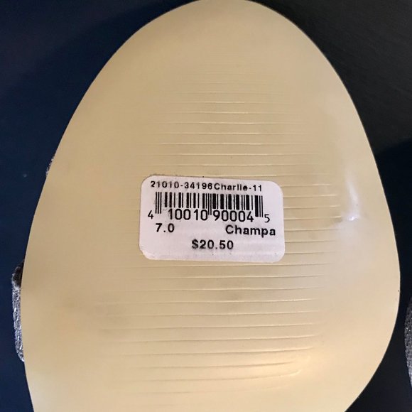 Rose Gold Metallic Two Strap Stiletto Heel - Picture 7 of 8